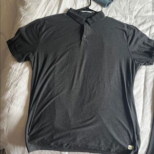 Vuori Men's Dark Charcoal Polo - Short Sleeve Performance Tee